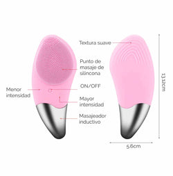 Cepillo Limpiador Facial de Silicona Recargable