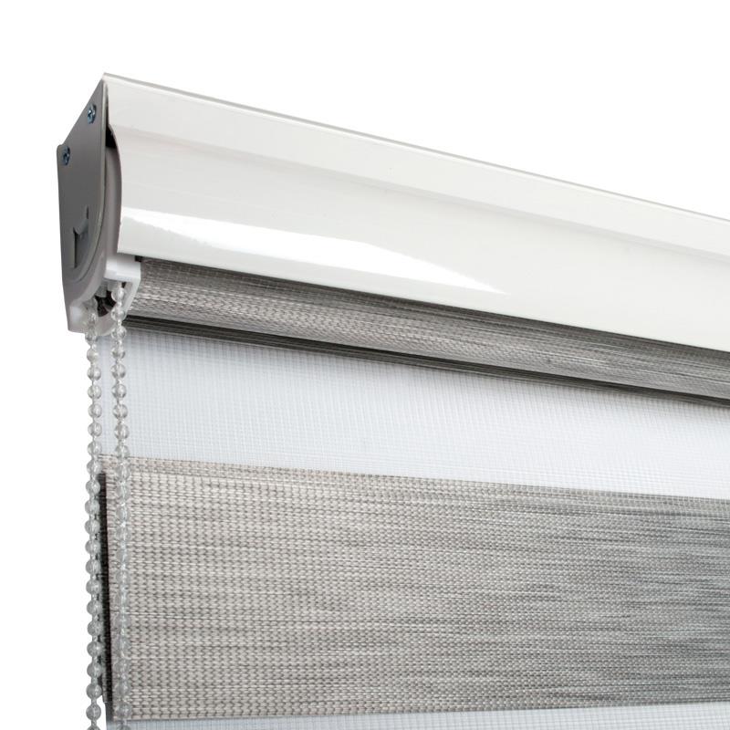 Cortina Roller Dúo Gris con Control de Luz