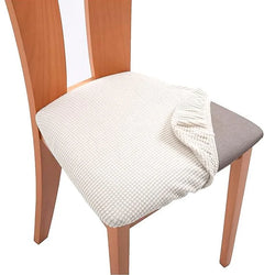 Funda Cubre Silla Elástica para Asiento Lavable - Color Marfil