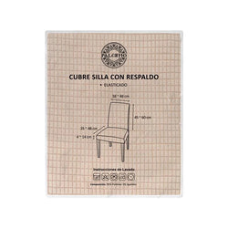 Funda Cubre Silla con Respaldo Elástica Ajuste Universal - Color Beige