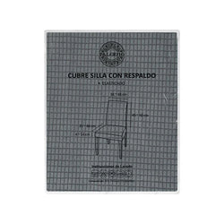 Funda Cubre Silla con Respaldo Elástica Ajuste Universal - Color Gris